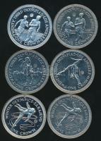 Man sziget 1984. 1C Ag (2x) + 1C CuNi (4x) "Nyári és Téli Olimpia" közte 2db pár T:PP,BU /...