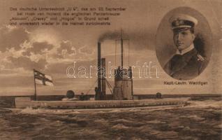 Submarine U9, captain lieutenant Weddingen (EB)