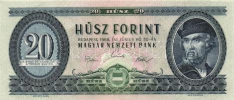 1969. 20Ft (3x) + 980. 20Ft (5x) T:II,II-