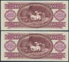 1992. 100Ft (2x) egymás utáni sorszámmal T:II