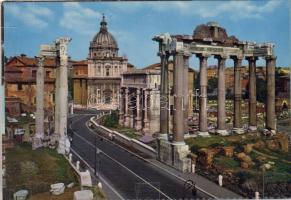 13 db olasz római modern városképes kpeslap (közte Kolosszeum, Forum Romanum, Pantheon, Konstantinus diadalív, és római kutak szoborcsoportjai, stb.)