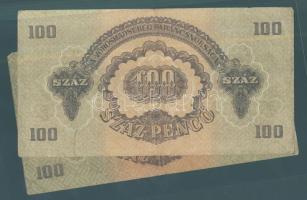 1944. 100P "A Vöröshadsereg Parancsnoksága" (2x) T:II,II-