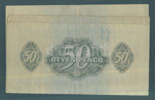 1944. 50P "A Vöröshadsereg Parancsnoksága" (3x) eltérő színváltozatok is T:II-,III