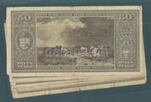 1945. 50P (8x) közte nagyon alacsony sorozatszámúak és eltérő színváltozatok is T:III,III-