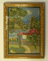 Régi gobelin keretben / vintage gobelin 20x27 cm