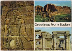 12 db Afrikai városképes képeslap (6 db Algéria. Szudán, Etiópia, Mali, Marokkó, Zanzibár, 1-1 db Dél-Afrka (közte Hombori hegység)