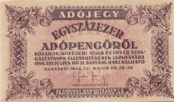 1946. 100.000AP (7x) közte eltérő színváltozatok is T:I,II