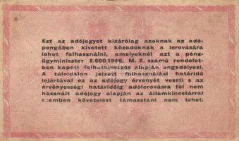 1946. 1.000.000AP fordított címer (5x) T:III