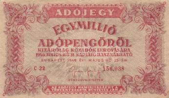 1946. 1.000.000AP fordított címer (5x) T:III