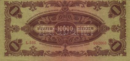 1945. 10.000P bélyeggel (10x) T:II,II-,III