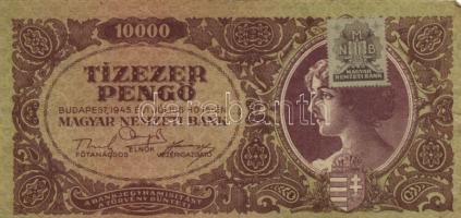 1945. 10.000P bélyeggel (10x) T:II,II-,III