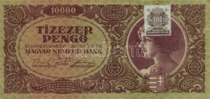 1945. 10.000P bélyeggel (10x) T:II,II-,III