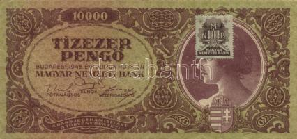 1945. 10.000P bélyeggel (10x) T:II,II-,III
