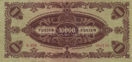 1945. 10.000P bélyeggel (10x) T:II,II-,III