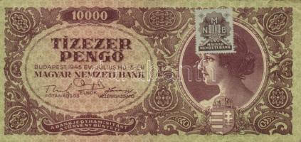 1945. 10.000P bélyeggel (10x) T:II,II-,III