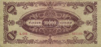 1945. 10.000P bélyeggel (10x) T:II,II-,III