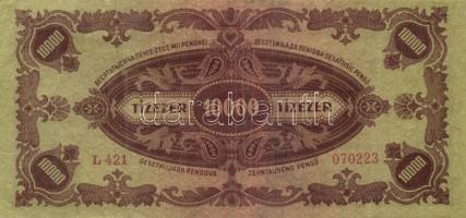 1945. 10.000P bélyeggel (10x) T:II,II-,III