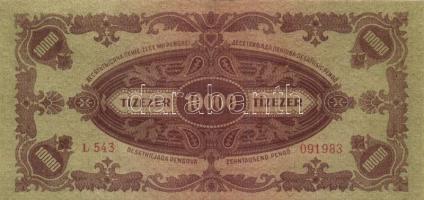 1945. 10.000P bélyeggel (10x) T:II,II-,III