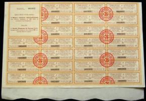1909. "Magyar Rézművek Részvénytársaság" részvénye 100K-ról magyar és francia nyelven szel...