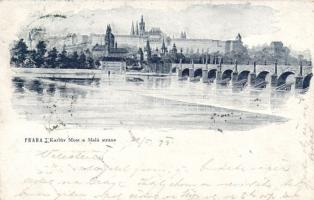 1899 Praha, Prag; Karluv Most, Mala strana / bridge