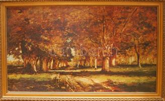 Munkácsy Fasor c. képének reprodukciója keretben 60x85 cm