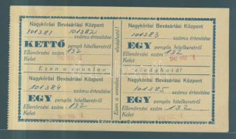 1937. Nagykőrösi Bevásárlási Központ értesítése 5P hitel keretről T:I