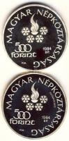 1984. 500Ft Ag "Téli Olimpia / Sarajevo" PRÓBAVERET + 500Ft Ag "Téli Olimpia / Sarajevo" T:PP Csak 50db! R! /  Hungary 1984. 500 Forint Ag "Winter Olympics / Sarajevo" "TRIAL STRIKE" + 500 Forint Ag "Winter Olympics / Sarajevo" C:PP Only 50 examples! RARE
