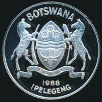 Botswana 1988. 5P Ag "XXIV. Nyári Olimpia" T:PP / 
Botswana 1988. 5 Pula Ag "Summer O...