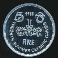 Egyiptom 1988. 5P Ag "XV. Téli Olimpia" T:PP Csak 2000db! / 
Egypt 1988. 5 Pounds Ag &quot...
