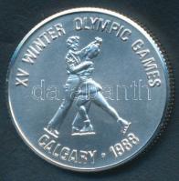 Afganisztán 1986. 500A Ag "XV. Téli Olimpia / Calgary" T:1 Csak 10000db! Afghanistan 1986. 500 Afghanis Ag "Winter Olympics / Calgary" T:Unc Only 10000 examples!