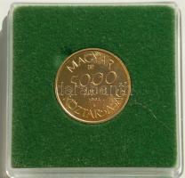 1994. 5000Ft Au 7,77g "Veszélyeztetett állatvilág-túzok" T:PP Csak 5000db! Tanúsítvánnyal