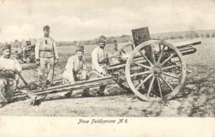 Military WWI K.u.K. artillerymen, cannon M5
