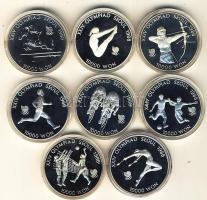 Dél-Korea 1982-1988. 1000W (5x) + 2000W (3x) + 5000W Ag (8x) + 10000W Ag (10x) + 20000W Ag (2x) "XXIV. Nyári Olimpia / Szöul" gyűjtemény kizárólag különféle érmékkel! T:PP,BU Korea-South 1982-1988. 1000 Won (5x) + 2000 Won (3x) + 5000 Won Ag (8x) + 10000 Won Ag (10x) + 20000 Won Ag (2x) "Summer Olympics / Seoul" collection. Only different coins! C:PP,BU