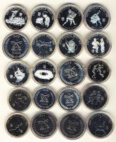 Dél-Korea 1982-1988. 1000W (5x) + 2000W (3x) + 5000W Ag (8x) + 10000W Ag (10x) + 20000W Ag (2x) &quo...