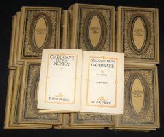 Gárdonyi Géza munkái sorozat 18 kötete. Bp. 1924-1938. Dante. Aranyozott kiadói egészvászon-kötésben...