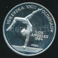 Lengyelország 1983. 500Zl Ag "XXIII. Nyári Olimpia / Los Angeles" PRÓBA T:PP Csak 7000db! /  Poland 1983. 500 Zlotych Ag "Summer Olympics / Los Angeles" PRÓBA C:PP Only 7000 examples!