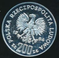 Lengyelország 1984. 200Zl Ag "XIV. Téli Olimpia / Sarajevo" T:PP / 
Poland 1984. 200 Zloty...
