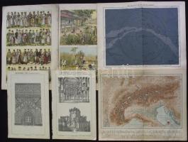 1964 Leningrád album + 7 db régi, nagyrészt litho nyomat