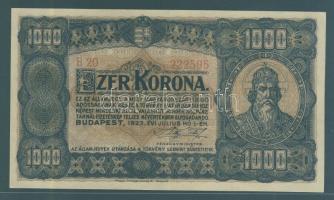 1923. 1000K "Magyar Pénzjegynyomda Rt. Budapest" T:II+