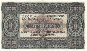 1923. 10.000K "80 FILLÉR NYOLCVAN FILLÉR" felülnyomással T:kis részen restaurált, nagyon s...
