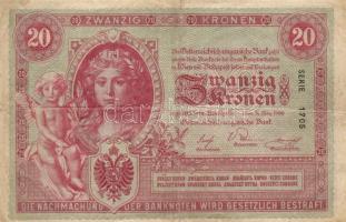 1900. 20K T:III (hajtásnál két kisebb szakadás) R!