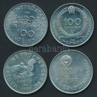 1983-84. 100Ft (4x) mindegyik különböző motívummal: Simon Bolivár + Czóbel Béla + Széchenyi István + Kőrösi Csoma Sándor T:BU