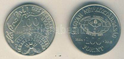 1984. 100Ft "Ha kivágod, ültess is!" + 1990. 100Ft "Fáy András" T:BU