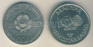 1982. 100Ft "Labdarúgó VB" T:BU + 1986. 100Ft "Labdarúgó VB" T:BU