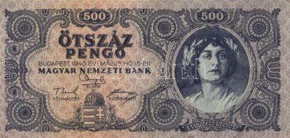 1945. 500P (2x) egymás utáni sorszámmal T:II