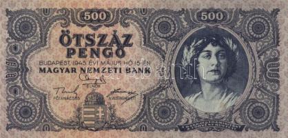 1945. 500P (2x) egymás utáni sorszámmal T:II