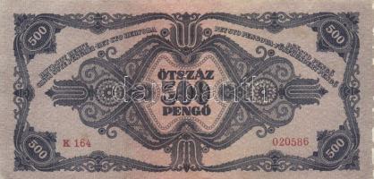 1945. 500P (2x) egymás utáni sorszámmal T:II