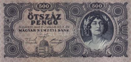 1945. 500P (4x) egymás utáni sorszámmal T:II,II-(egyik kissé papírhiányos)
