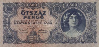 1945. 500P (3x) különböző színváltozatok T:I-,II