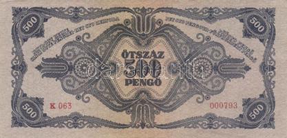 1945. 500P (3x) különböző színváltozatok T:I-,II